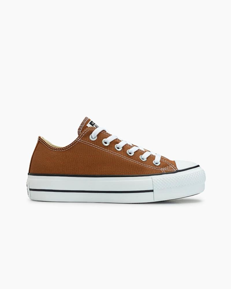 Tênis Chuck Taylor All Star Lift Canvas Cano Baixo Caramelo