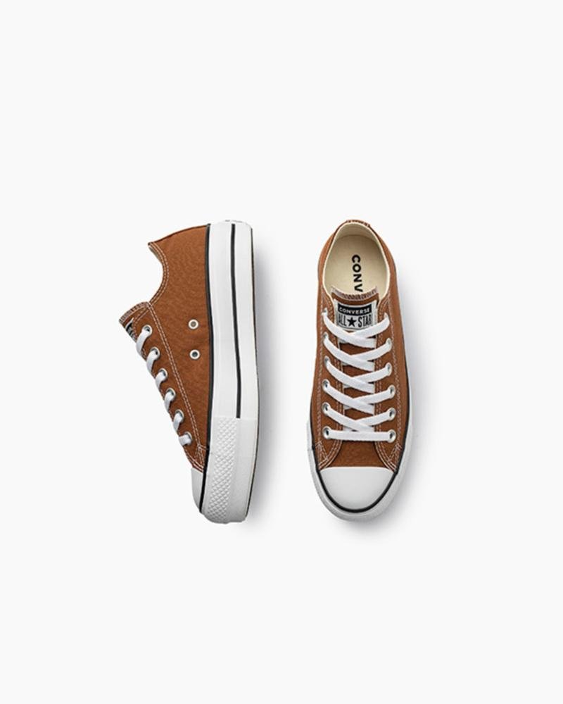 Tênis Chuck Taylor All Star Lift Canvas Cano Baixo Caramelo Caramelo 5