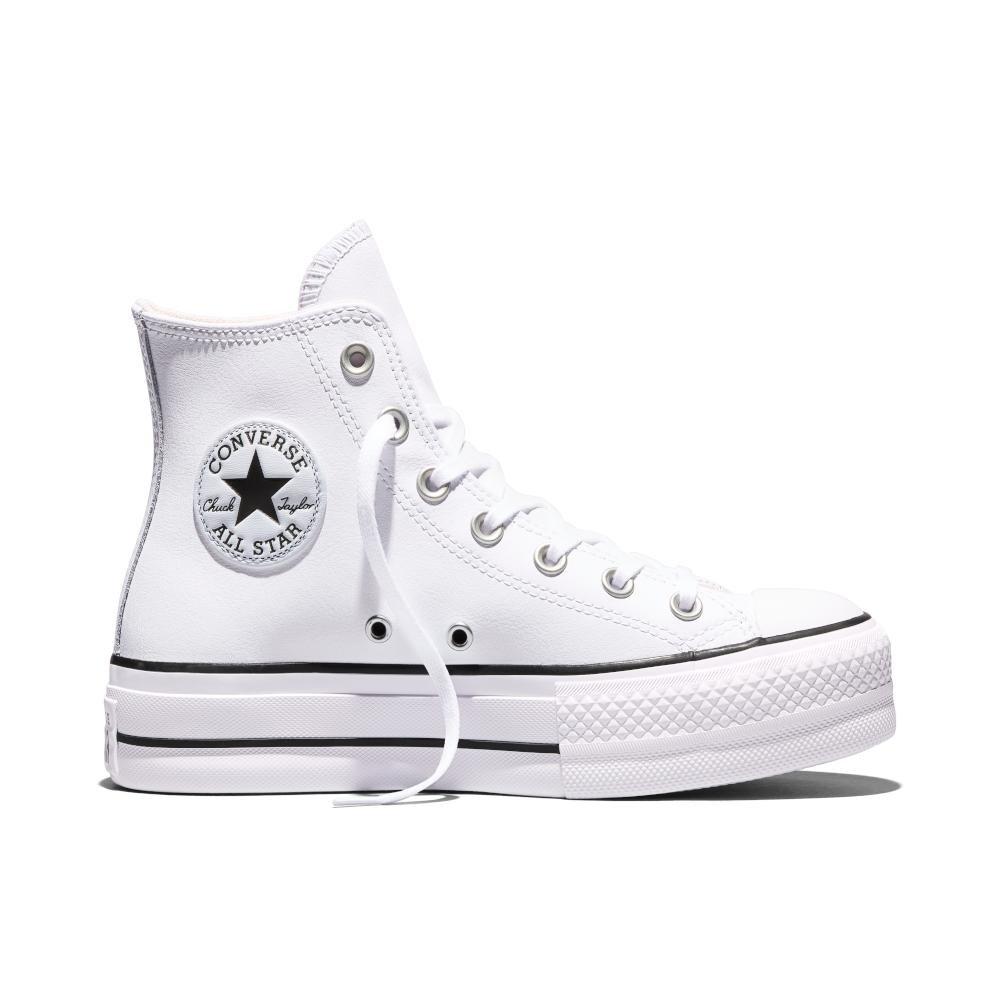 Tênis Chuck Taylor All Star Lift Sintético Cano Alto Branco