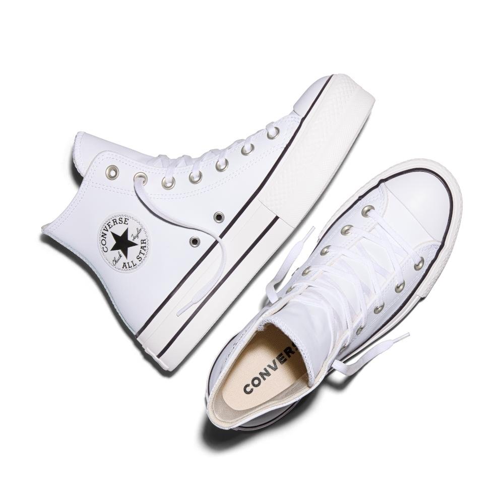 Tênis Chuck Taylor All Star Lift Sintético Cano Alto Branco Branco 2