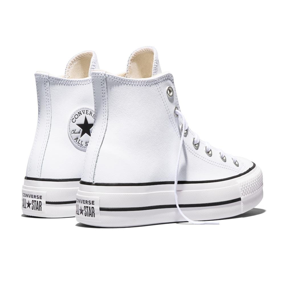 Tênis Chuck Taylor All Star Lift Sintético Cano Alto Branco Branco 8