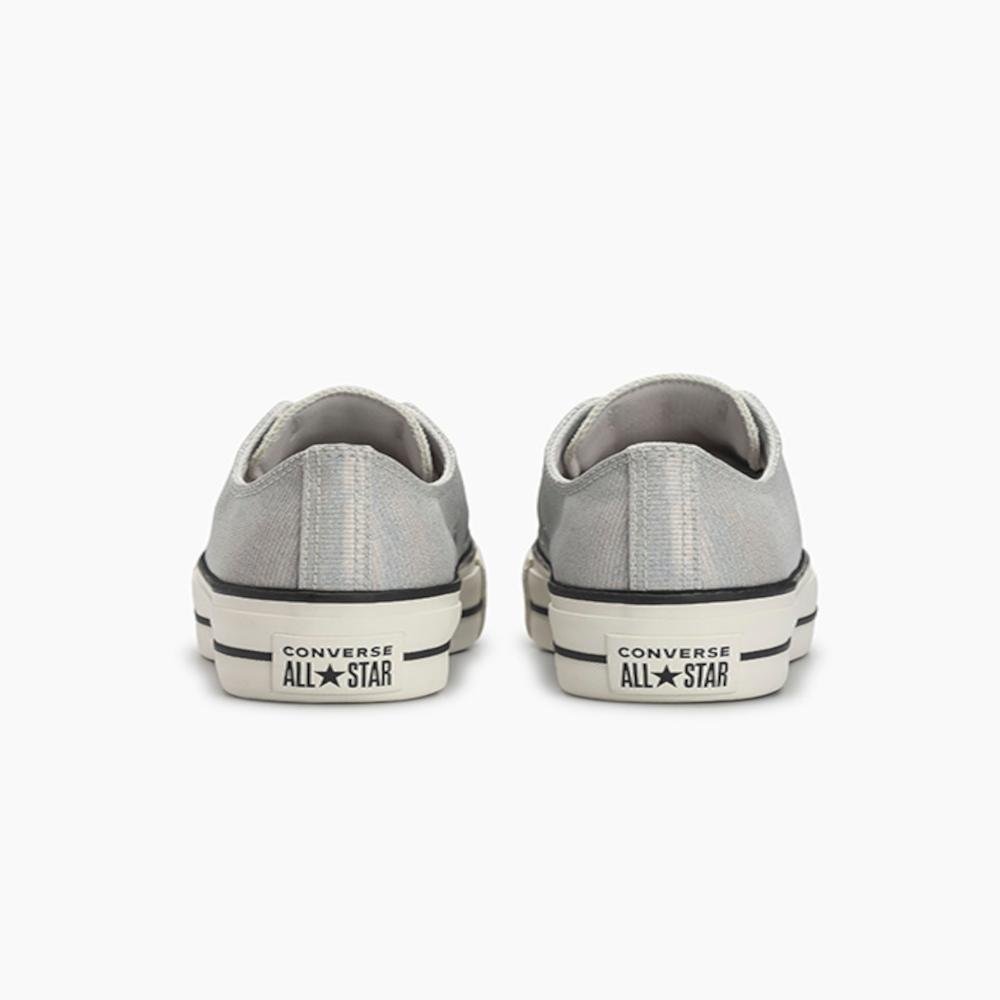 Tênis Chuck Taylor All Star Lift Shine Cano Baixo Prata Prata 8