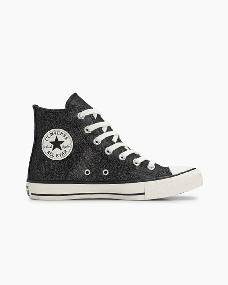 Tênis Chuck Taylor All Star Shine Cano Alto Preto