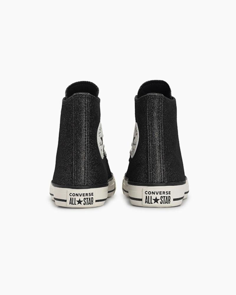 Tênis Chuck Taylor All Star Shine Cano Alto Preto Preto 8