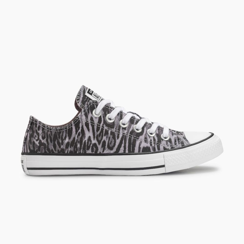 Tênis Chuck Taylor All Star Animal Print Cano Baixo Cinza
