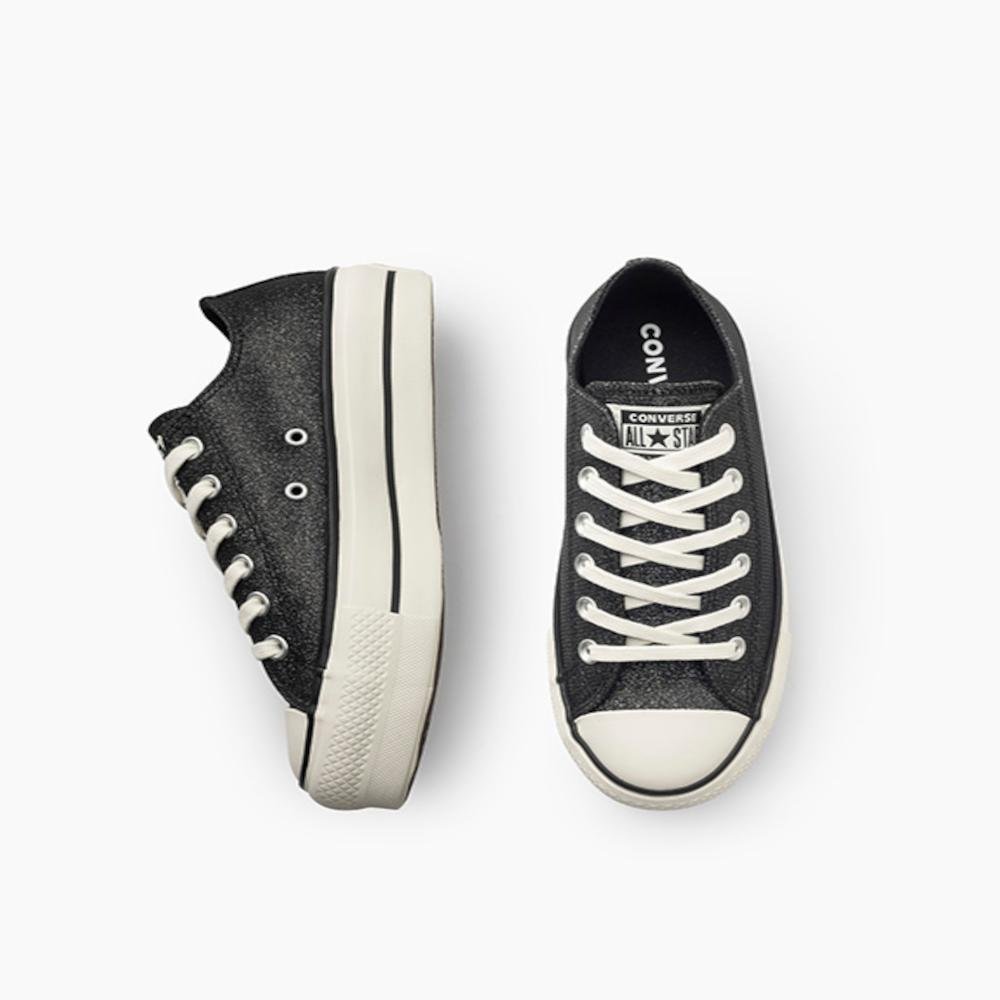 Tênis Chuck Taylor All Star Lift Shine Cano Baixo Preto Preto 4
