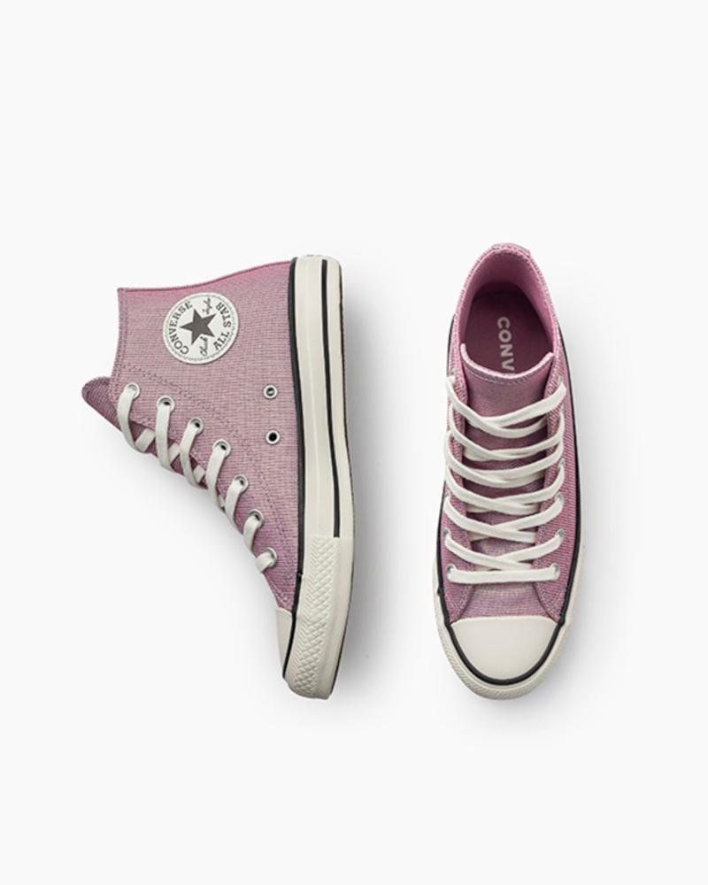 Tênis Chuck Taylor All Star Shine Cano Alto Rosa Rosa 4