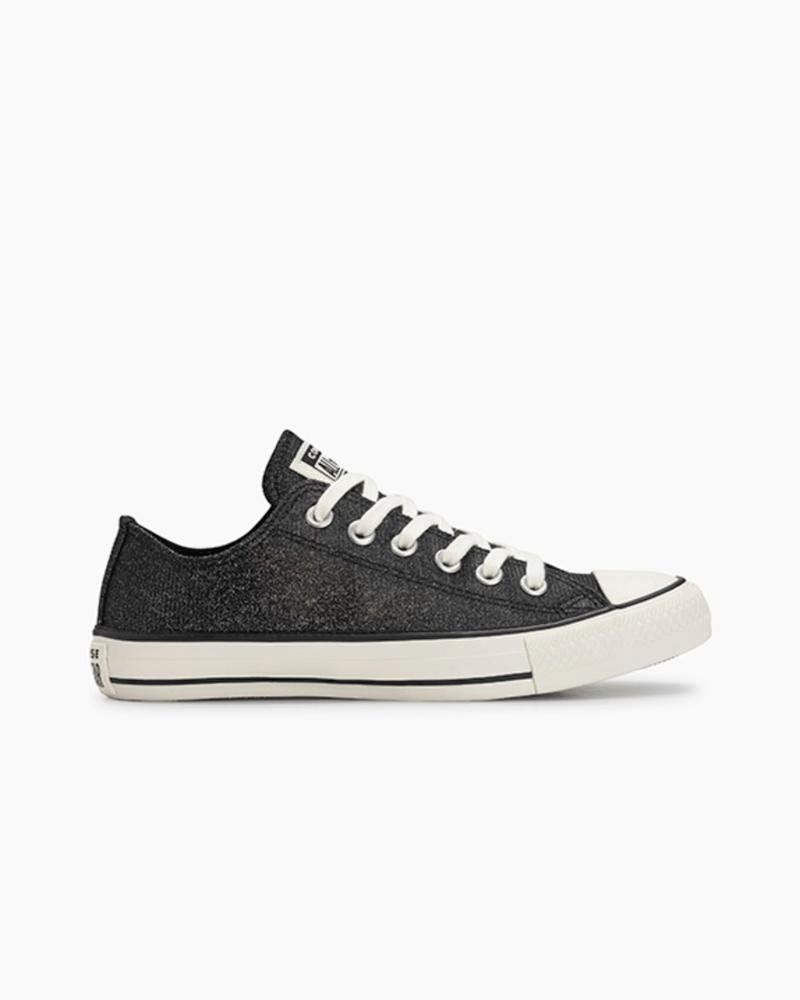 Tênis Chuck Taylor All Star Shine Cano Baixo Preto