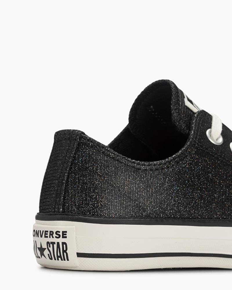 Tênis Chuck Taylor All Star Shine Cano Baixo Preto Preto 2
