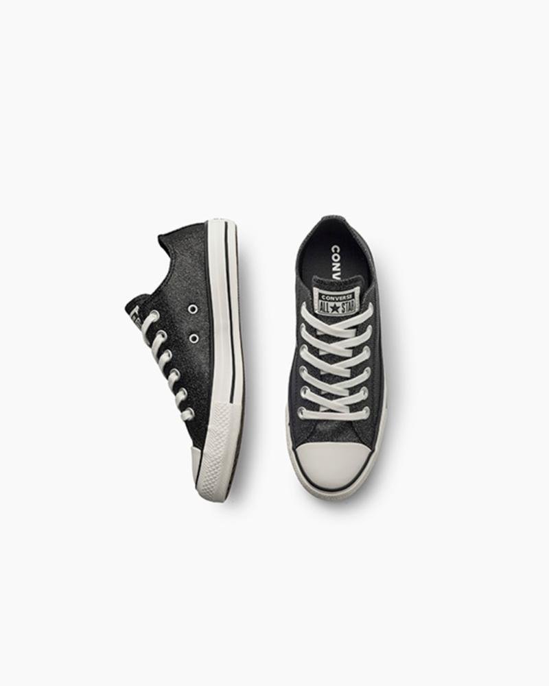 Tênis Chuck Taylor All Star Shine Cano Baixo Preto Preto 4
