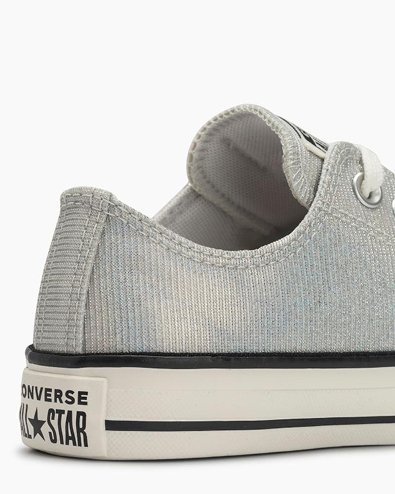 Tênis Chuck Taylor All Star Shine Cano Baixo Prata Prata 2