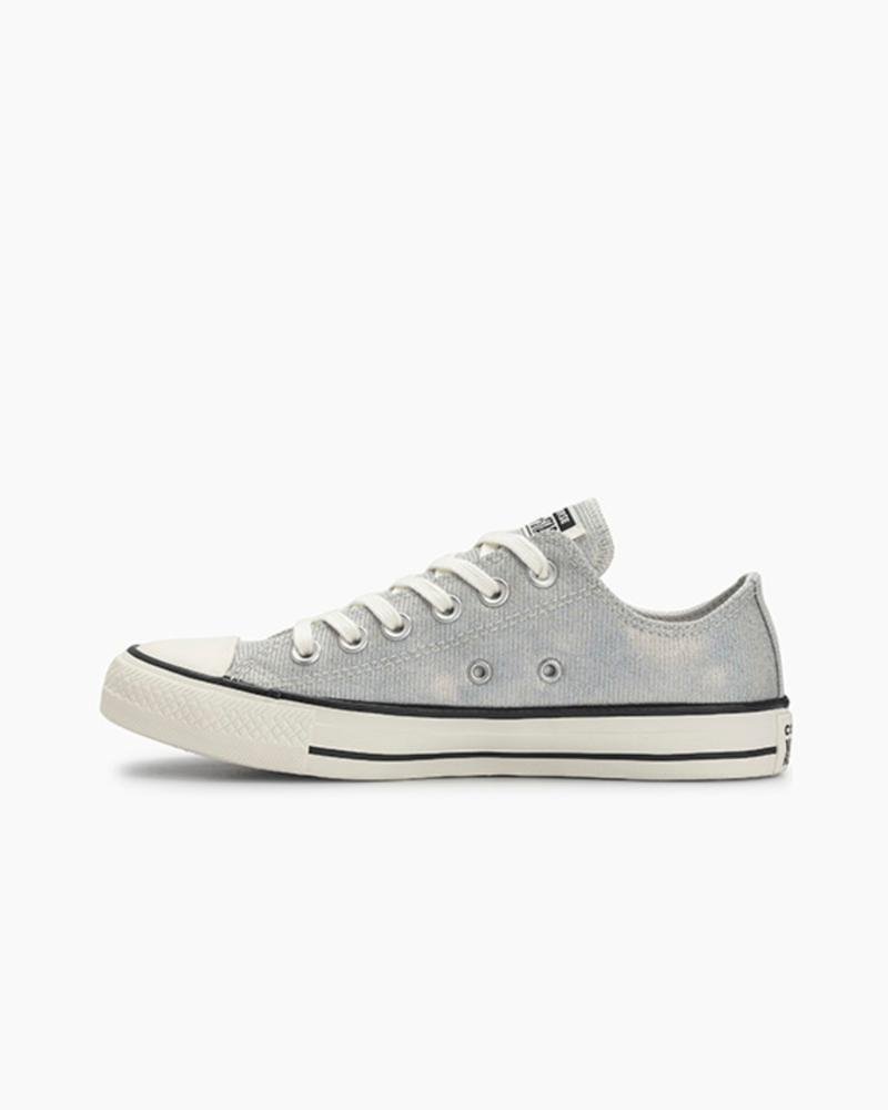 Tênis Chuck Taylor All Star Shine Cano Baixo Prata Prata 6