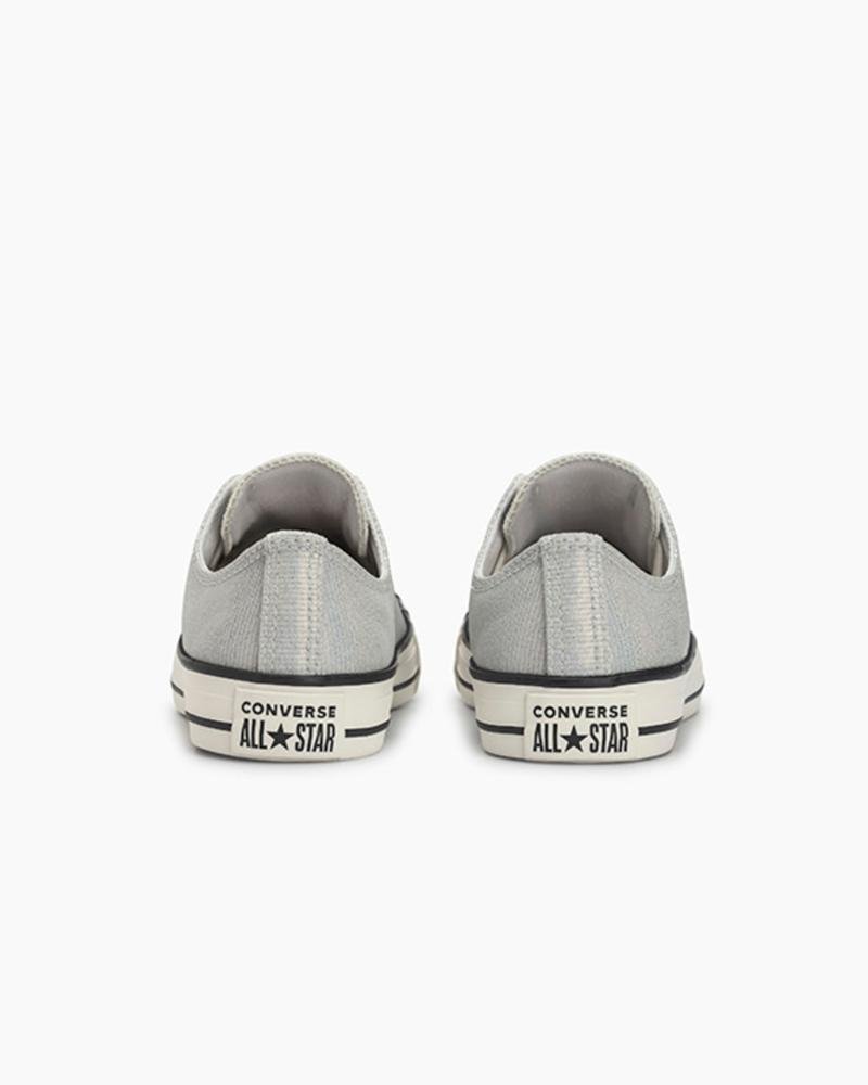 Tênis Chuck Taylor All Star Shine Cano Baixo Prata Prata 8