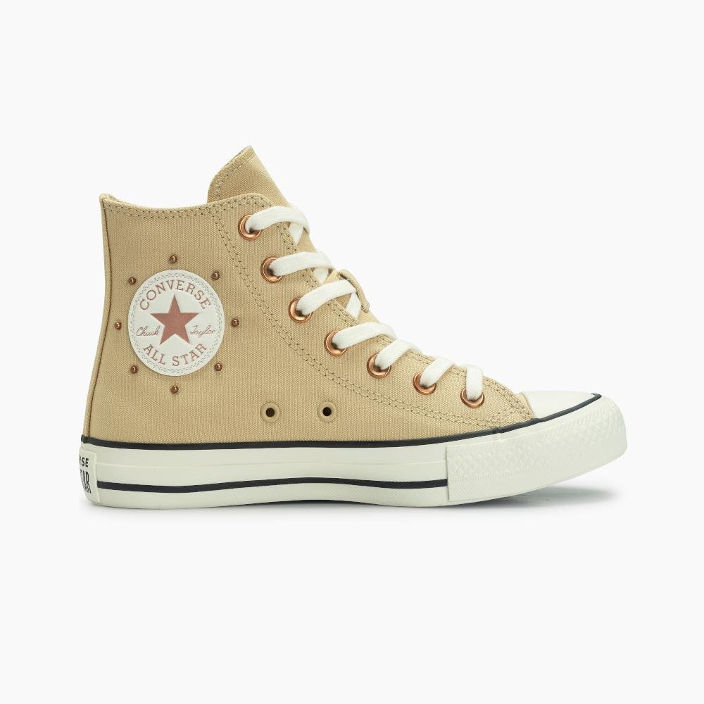 Tênis Chuck Taylor All Star Mini Studs Cano Alto Bege