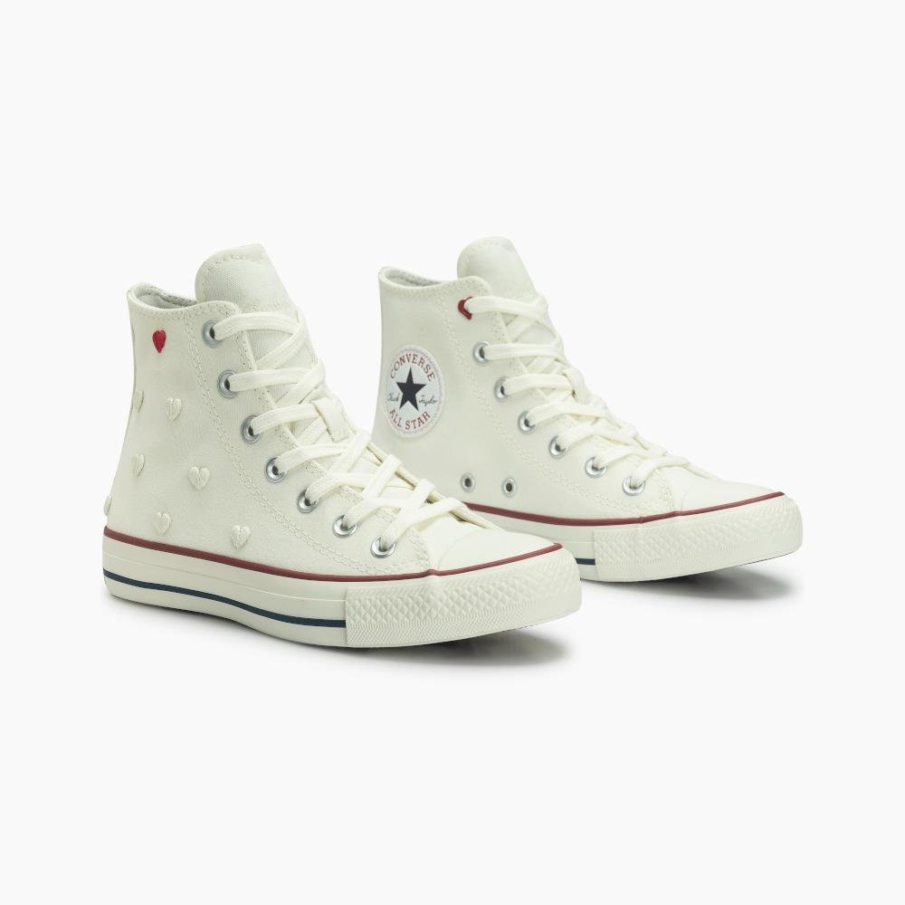 Tênis Chuck Taylor All Star In Love Cano Alto Branco Branco 2