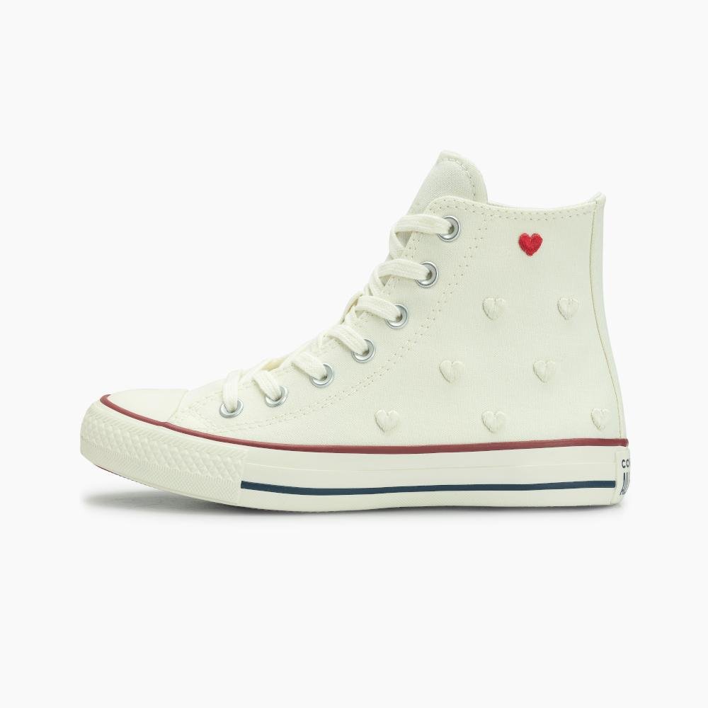 Tênis Chuck Taylor All Star In Love Cano Alto Branco Branco 5