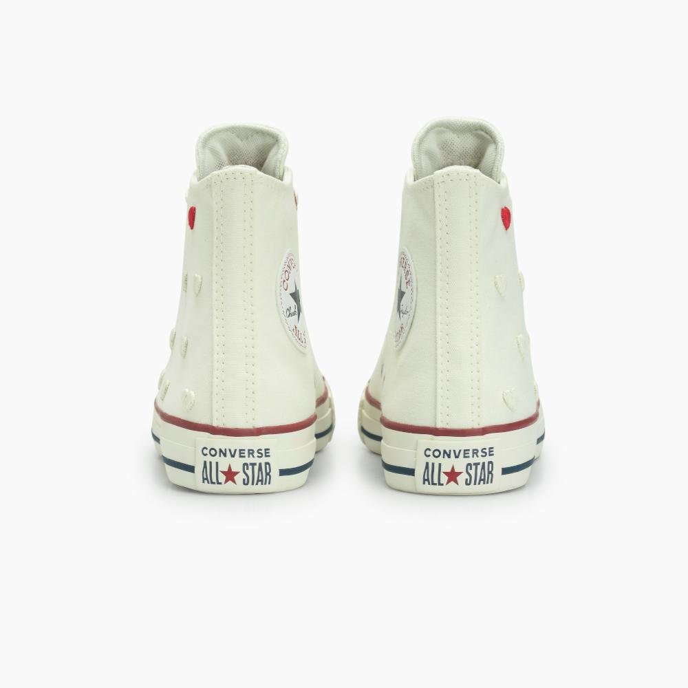 Tênis Chuck Taylor All Star In Love Cano Alto Branco Branco 7