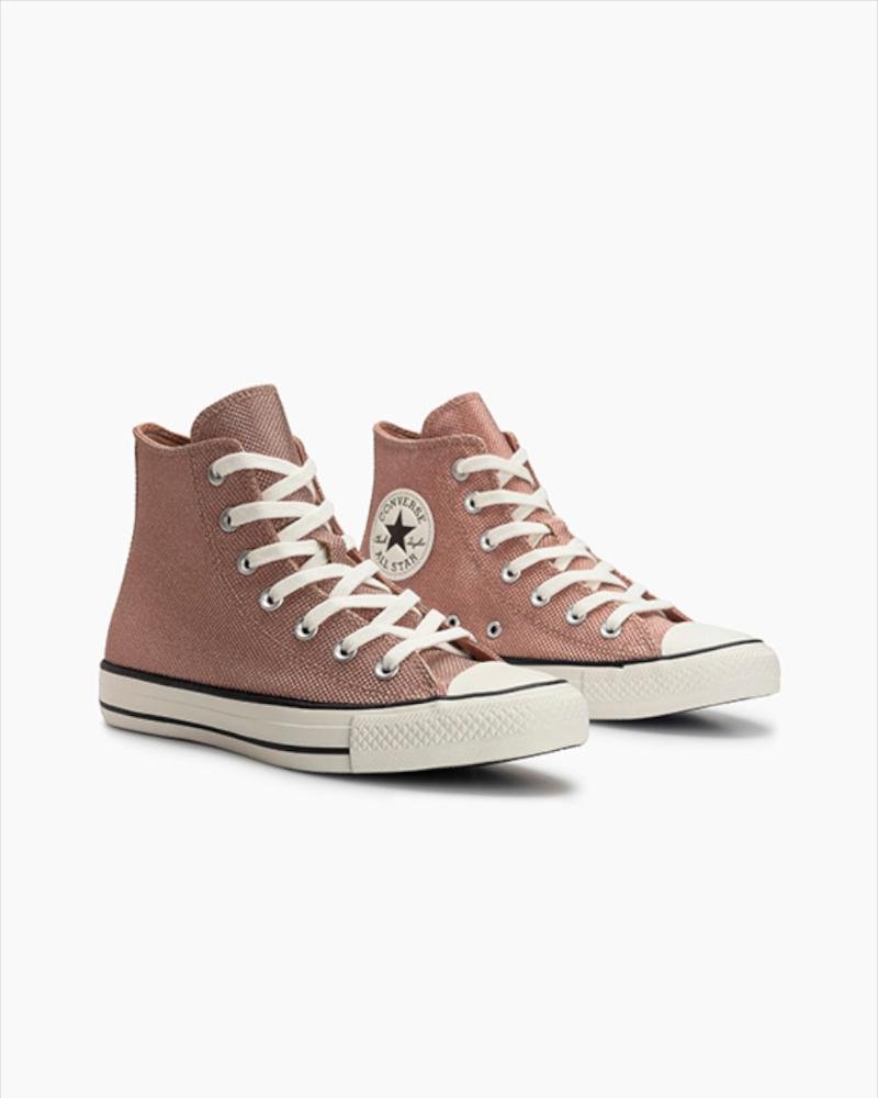 Tênis Chuck Taylor All Star Shine Cano Alto Rosa Rosa 2