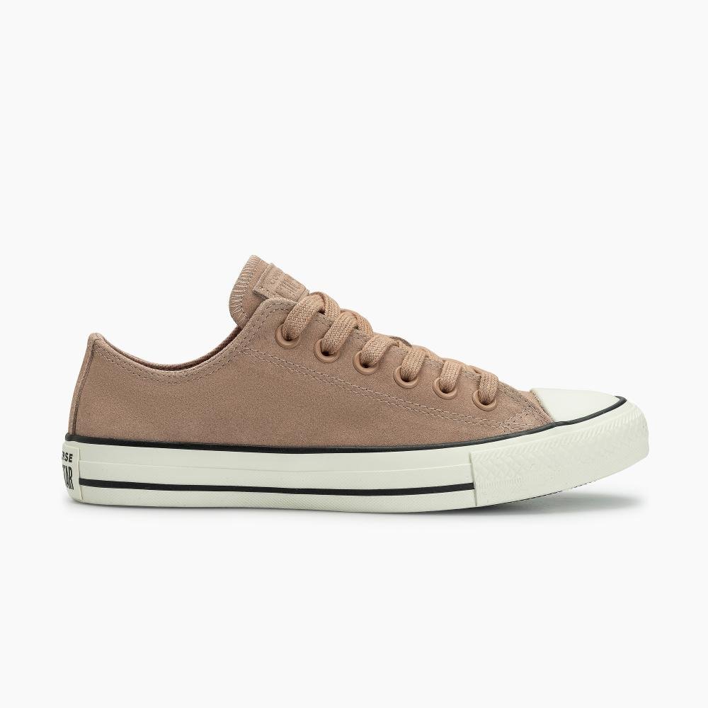 Tênis Chuck Taylor All Star Crafted Colors Suede Baixo Bege