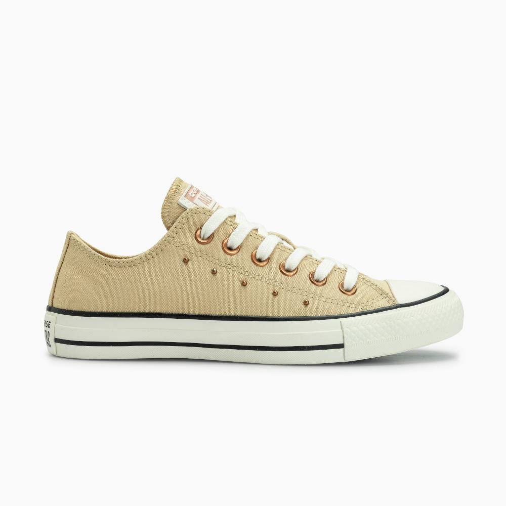 Tênis Chuck Taylor All Star Mini Studs Cano Baixo Bege
