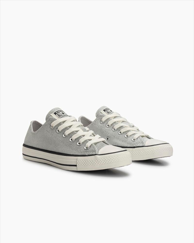 Tênis Chuck Taylor All Star Shine Cano Baixo Prata Prata 2