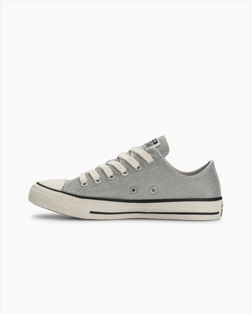 Tênis Chuck Taylor All Star Shine Cano Baixo Prata Prata 5