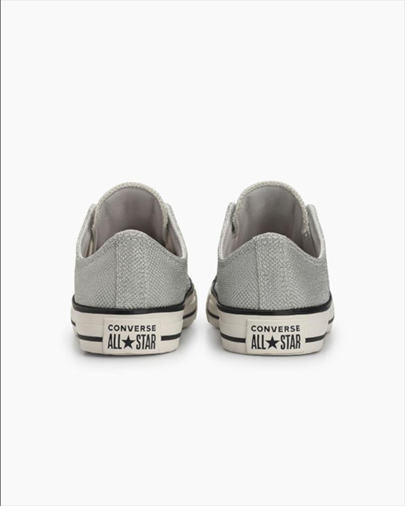 Tênis Chuck Taylor All Star Shine Cano Baixo Prata Prata 7