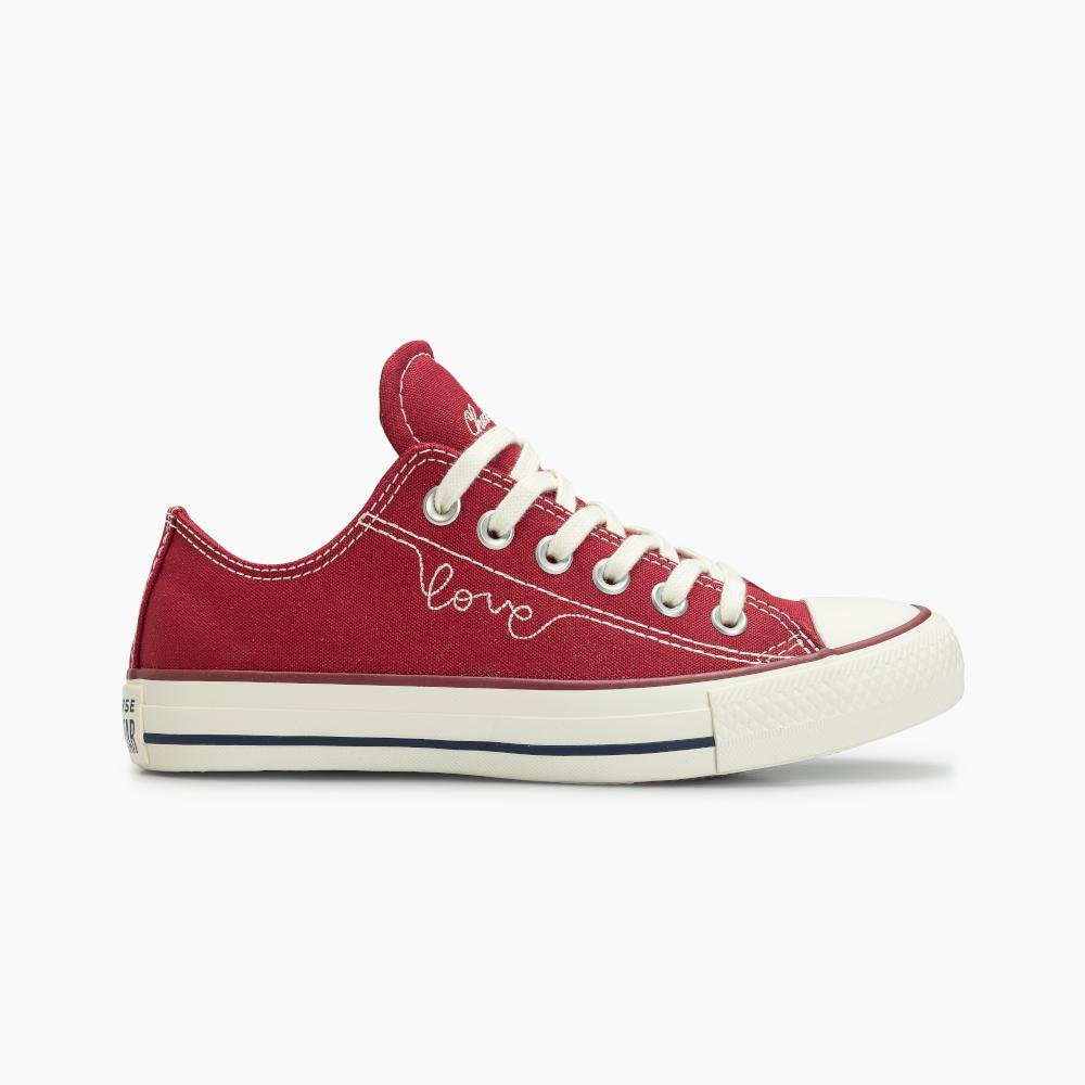Tênis Chuck Taylor All Star In Love Cano Baixo Vermelho