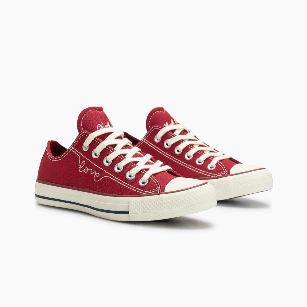 Tênis Chuck Taylor All Star In Love Cano Baixo Vermelho Vermelho 2