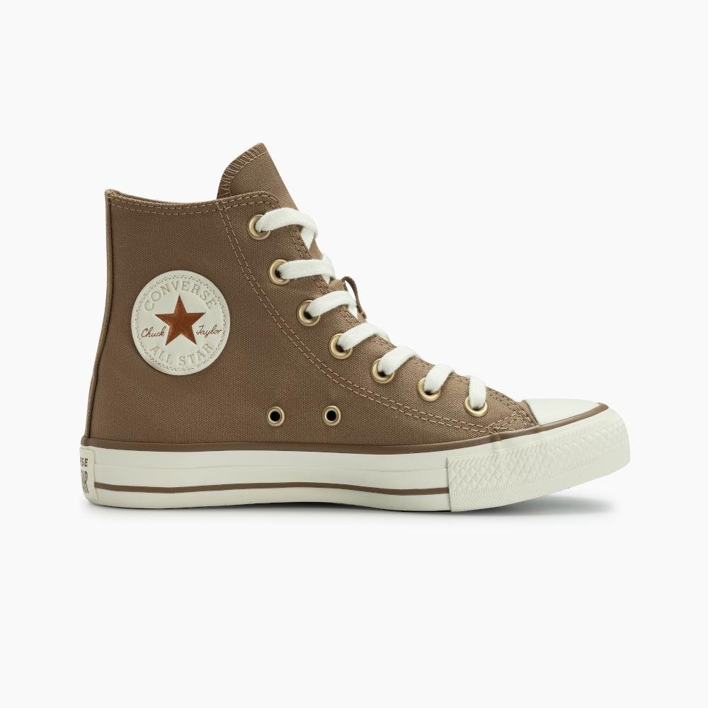 Tênis Chuck Taylor All Star Summer Metals Cano Alto Marrom
