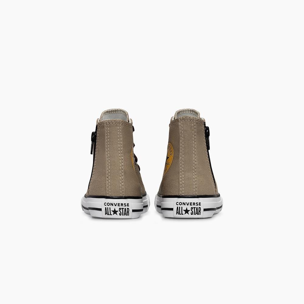 Tênis Juvenil Chuck Taylor All Star Zip ColorPop Alto Marrom Marrom