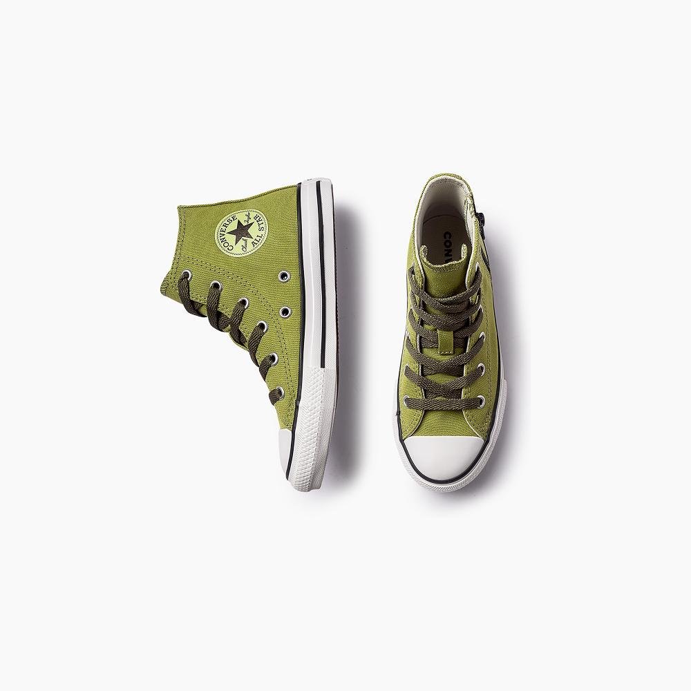 Tênis Juvenil Chuck Taylor All Star Zip ColorPop Alto Verde Verde 2