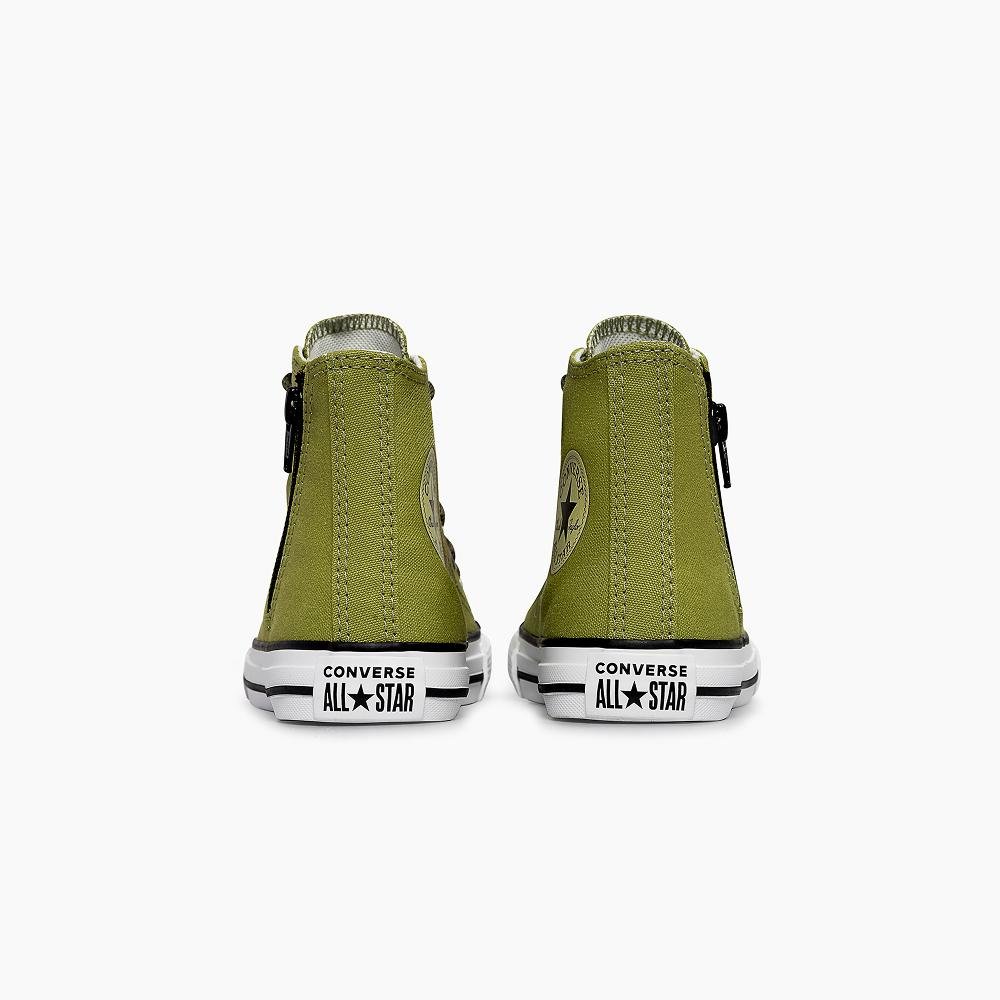 Tênis Juvenil Chuck Taylor All Star Zip ColorPop Alto Verde Verde 7