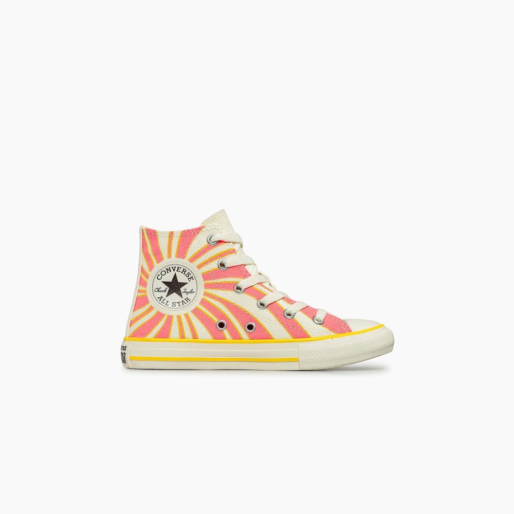 Tênis Juvenil Chuck Taylor All Star Sunshine Cano Alto Rosa