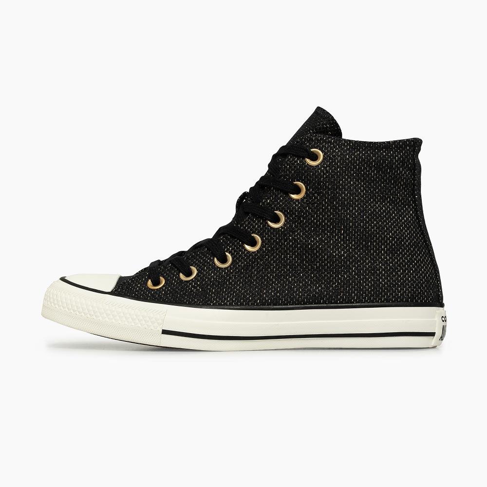 Tênis Chuck Taylor All Star Heathered Sheen Cano Alto Preto Preto 5