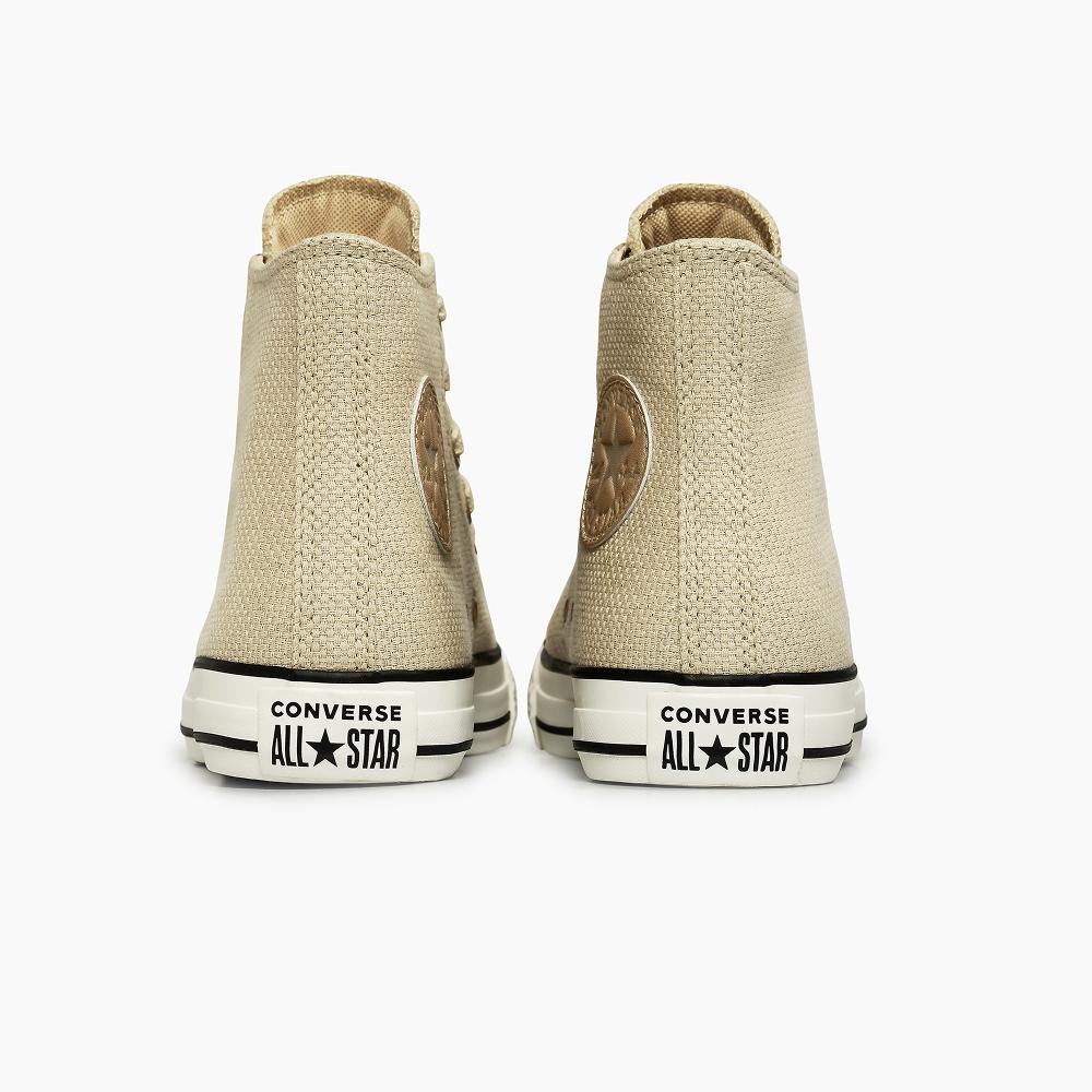 Tênis Chuck Taylor All Star Heathered Sheen Alto Bege Bege 6