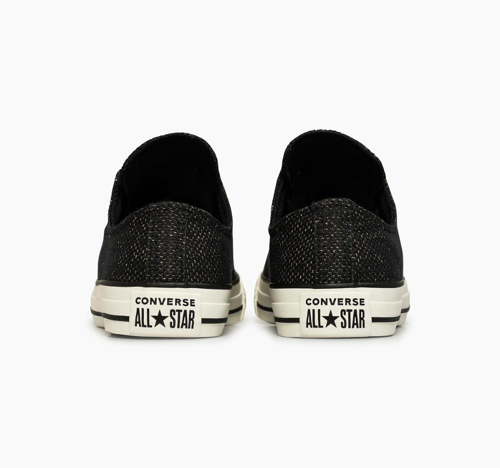Tênis Chuck Taylor All Star Heathered Sheen Cano Baixo Preto Preto 7