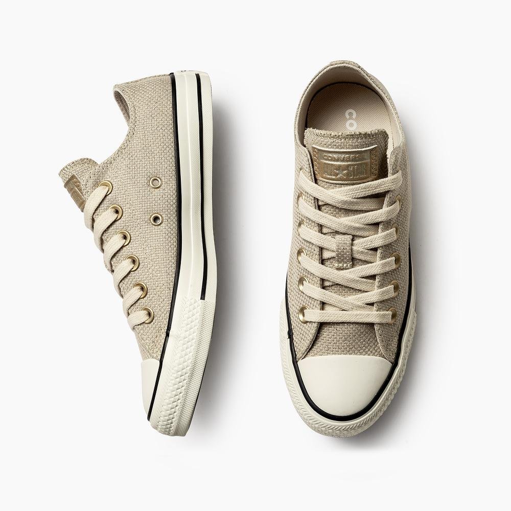 Tênis Chuck Taylor All Star Heathered Sheen Cano Baixo Bege Dourado 5