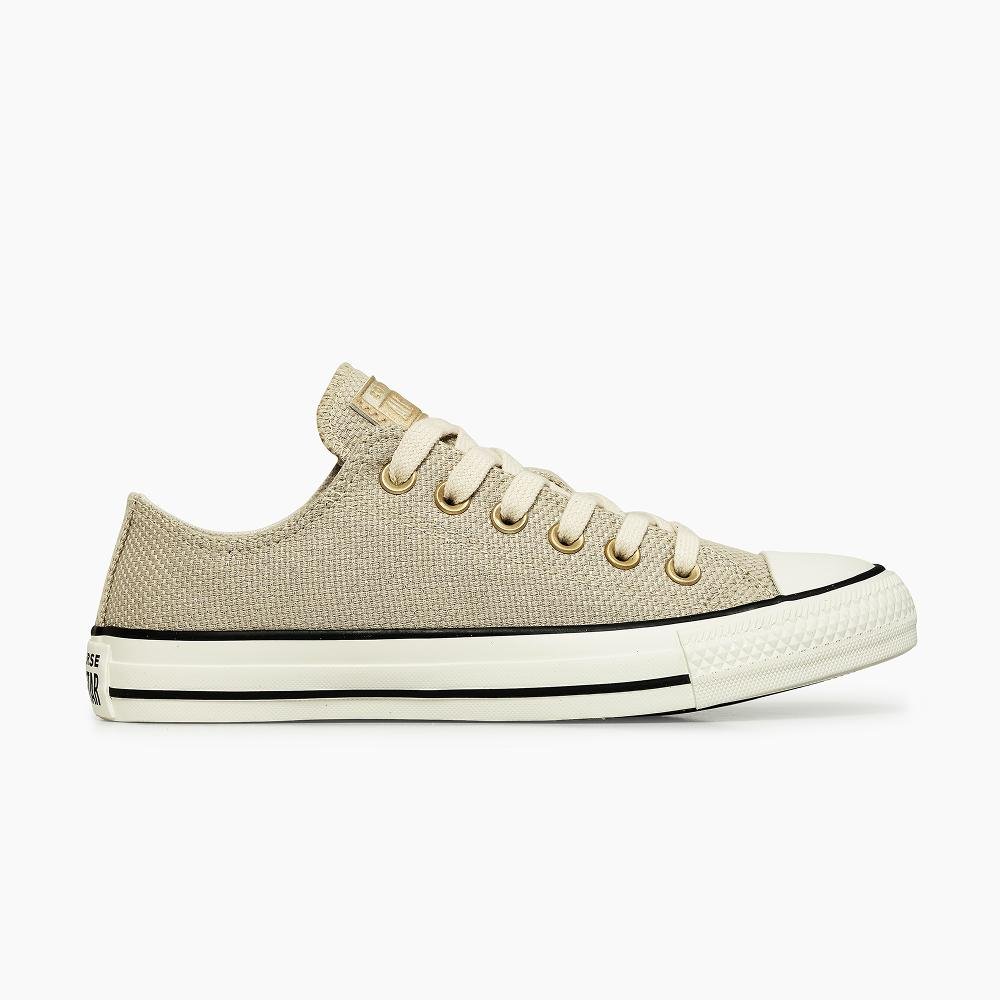 Tênis Chuck Taylor All Star Heathered Sheen Cano Baixo Bege