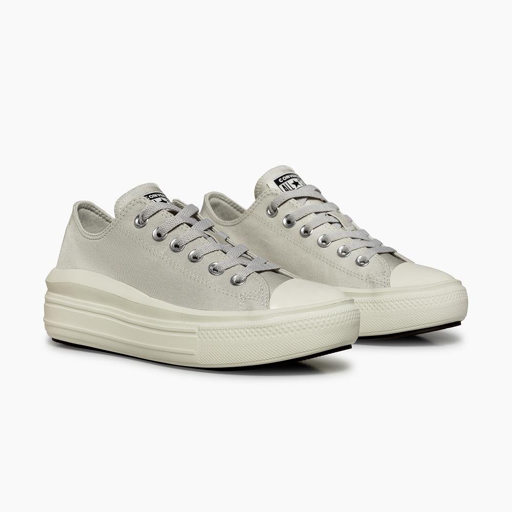 Tênis Chuck Taylor All Star Move Cetim Cano Baixo Cinza Cinza 2