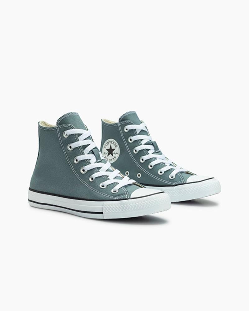 Tênis Chuck Taylor All Star Seasonal Colors Cano Alto Verde Cinza Esverdeado 4