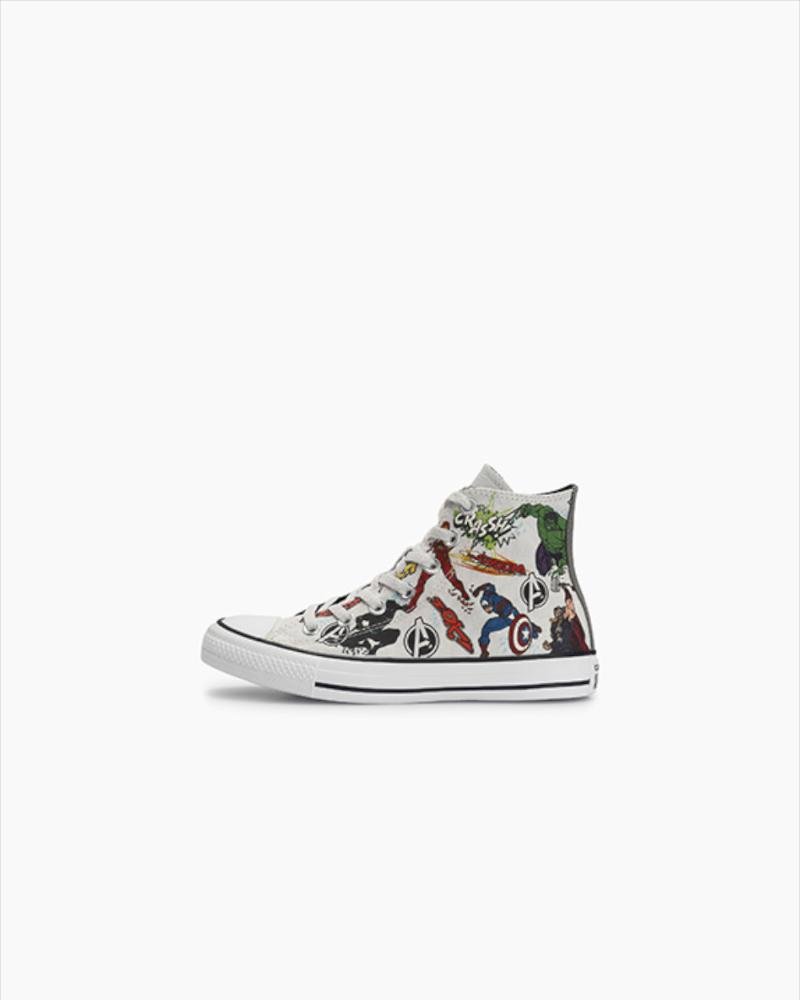 Tênis Chuck Taylor All Star Vingadores Cano Alto Cinza Branco 5