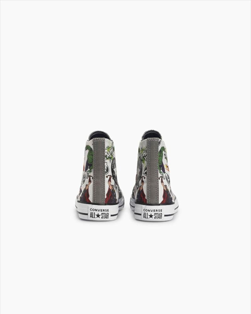Tênis Chuck Taylor All Star Vingadores Cano Alto Cinza Branco 8