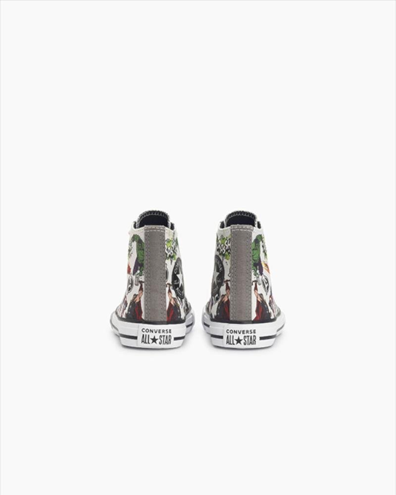 Tênis Juvenil Chuck Taylor All Star Vingadores Cano Alto Cinza Branco 7