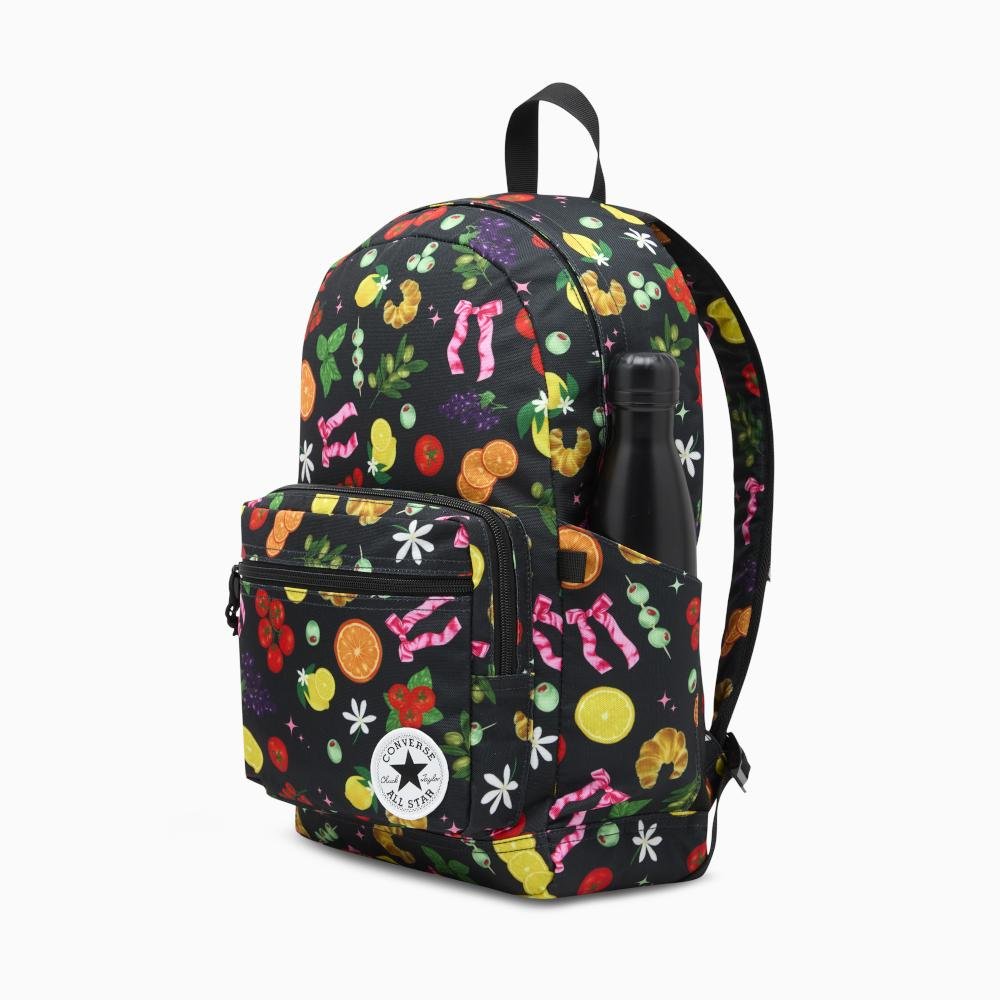 Mochila Converse Go 2 Estampada Preto Preto 2