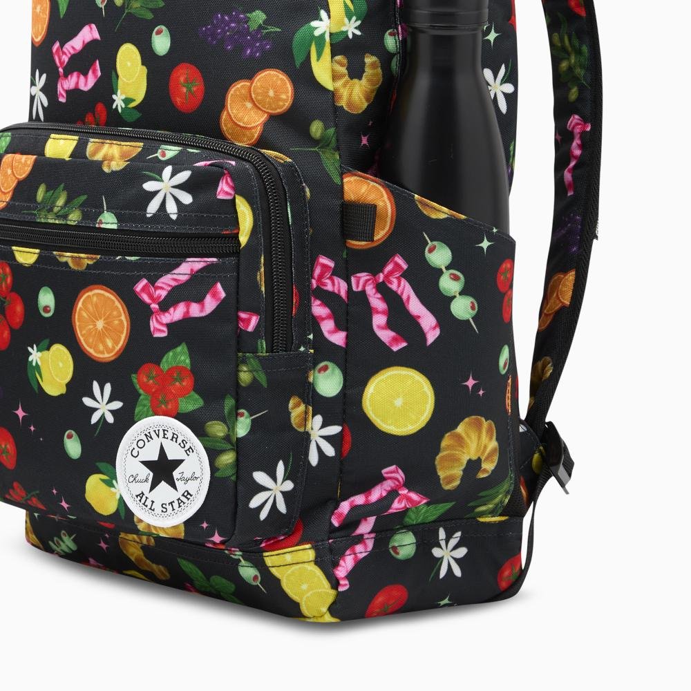 Mochila Converse Go 2 Estampada Preto Preto 3