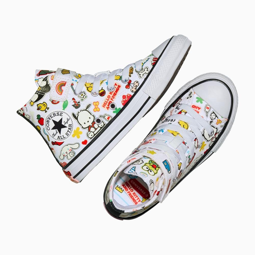 Tênis Juvenil Converse x Hello Kitty Cano Alto Branco Branco 2