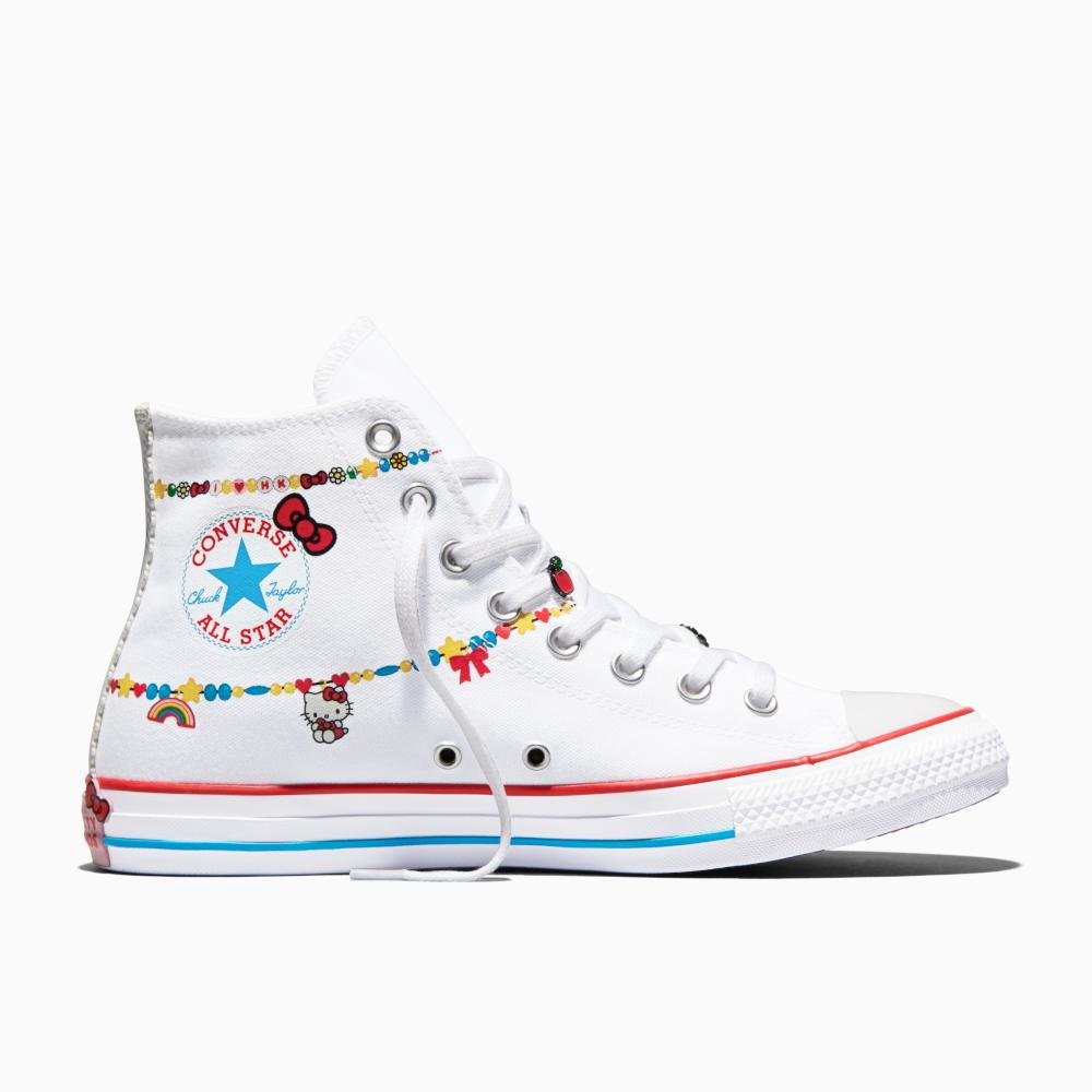 Tênis All Star Converse X Hello Kitty Cano Alto Branco