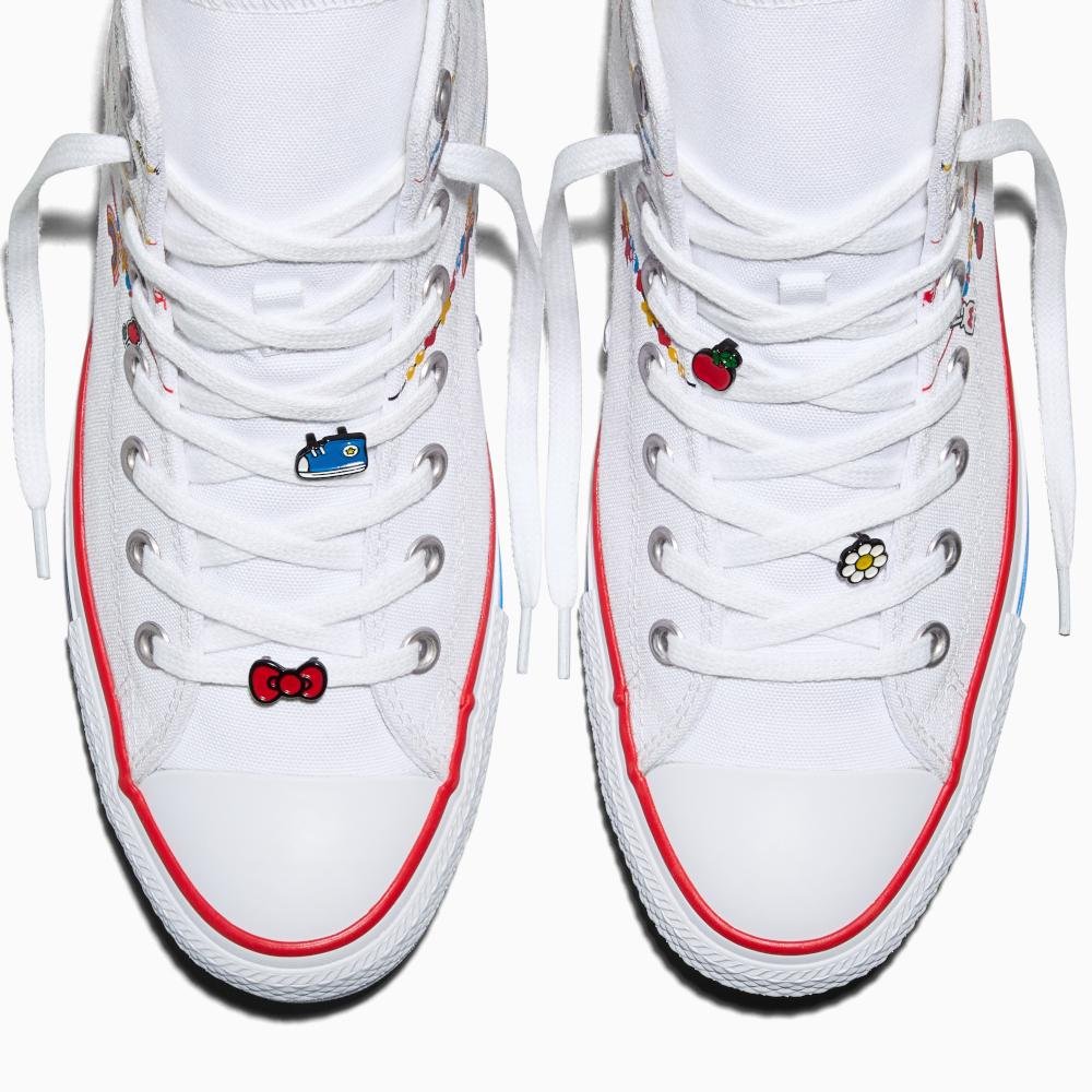 Tênis All Star Converse X Hello Kitty Cano Alto Branco Branco 7