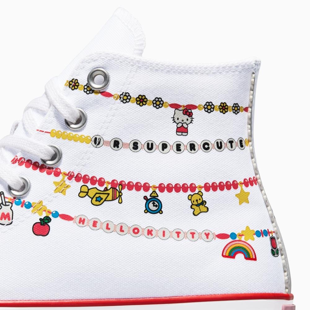 Tênis All Star Converse X Hello Kitty Cano Alto Branco Branco 8